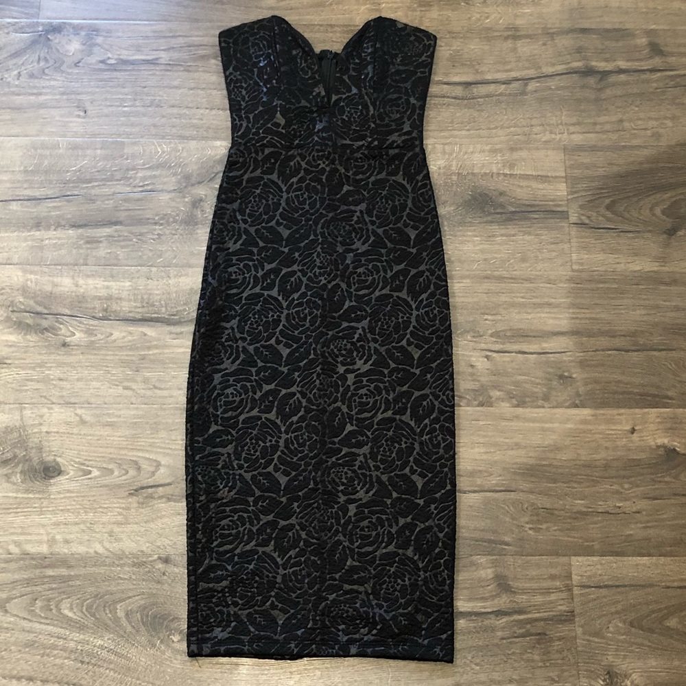 Rose embossed dress